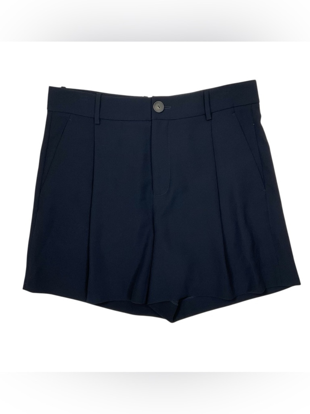 Vince Black Tailored Pleat Front Shorts